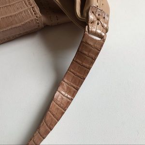 Pochette Carlos Falchi Fatto A Mano En Peau De Python - Cross Body - Occasion - Beige